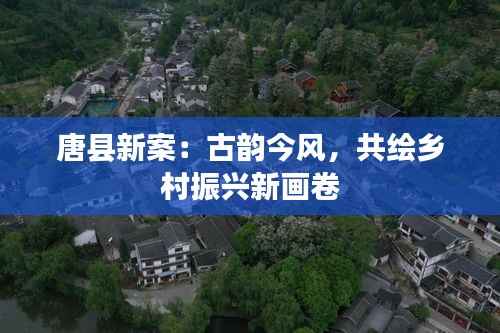 唐县新案：古韵今风，共绘乡村振兴新画卷