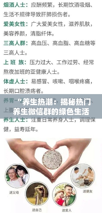 “养生热潮：揭秘热门养生微信群的绿色生活秘籍”