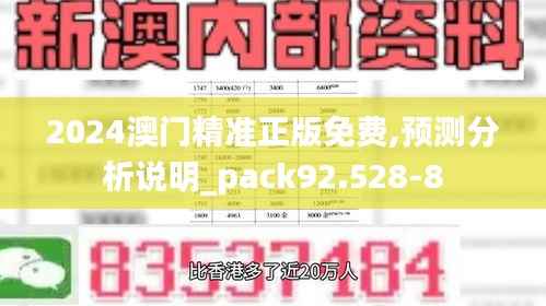 2024澳门精准正版免费,预测分析说明_pack92.528-8