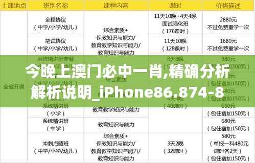 今晚上澳门必中一肖,精确分析解析说明_iPhone86.874-8
