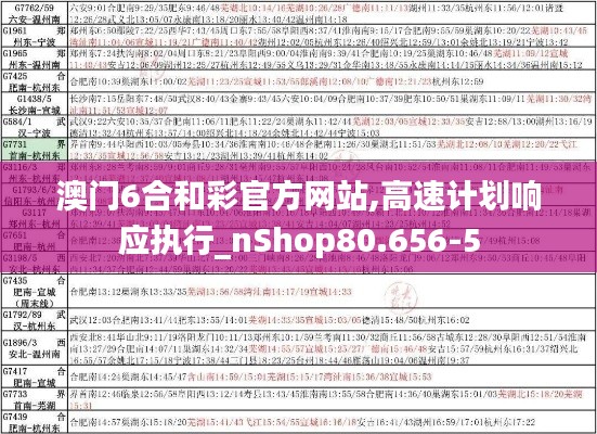 澳门6合和彩官方网站,高速计划响应执行_nShop80.656-5