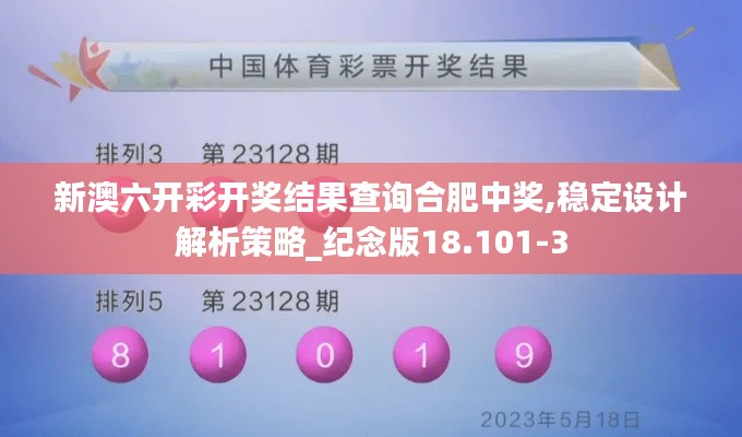 新澳六开彩开奖结果查询合肥中奖,稳定设计解析策略_纪念版18.101-3
