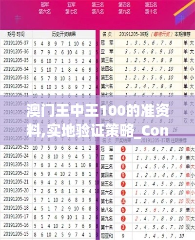 澳门王中王100的准资料,实地验证策略_Console72.892-5