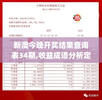 新澳今晚开奖结果查询表34期,收益成语分析定义_LE版85.175-8