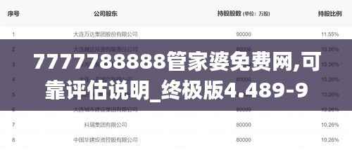 7777788888管家婆免费网,可靠评估说明_终极版4.489-9