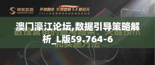 澳门濠江论坛,数据引导策略解析_L版59.764-6