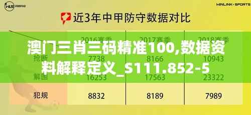 澳门三肖三码精准100,数据资料解释定义_S111.852-5