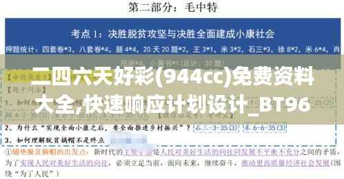 二四六天好彩(944cc)免费资料大全,快速响应计划设计_BT96.726-6