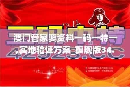 澳门管家婆资料一码一特一,实地验证方案_旗舰版34.673-4