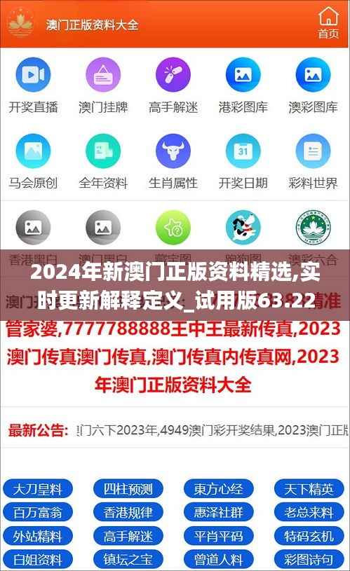 2024年新澳门正版资料精选,实时更新解释定义_试用版63.228-6