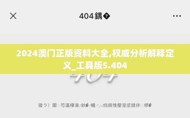 2024澳门正版资料大全,权威分析解释定义_工具版5.404