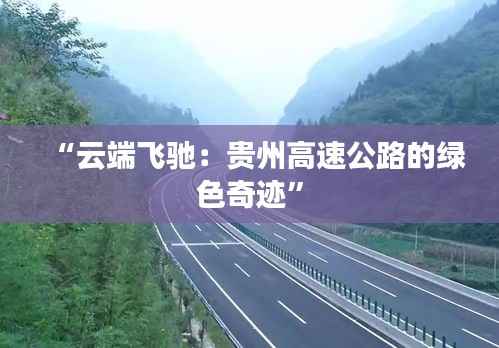 “云端飞驰：贵州高速公路的绿色奇迹”