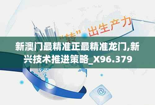 新澳门最精准正最精准龙门,新兴技术推进策略_X96.379