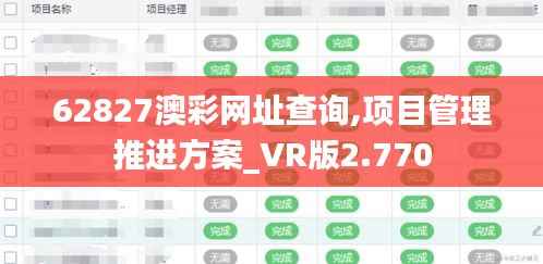 62827澳彩网址查询,项目管理推进方案_VR版2.770