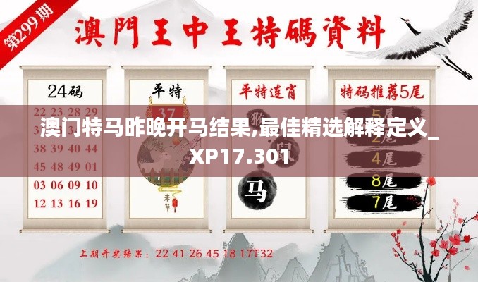澳门特马昨晚开马结果,最佳精选解释定义_XP17.301