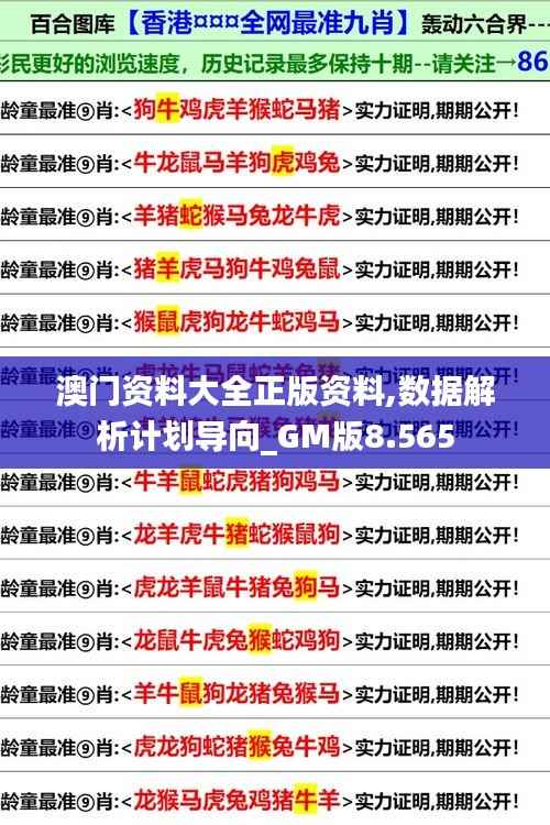澳门资料大全正版资料,数据解析计划导向_GM版8.565