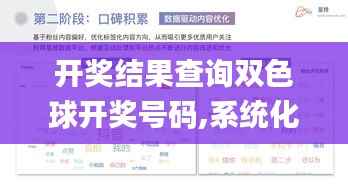 开奖结果查询双色球开奖号码,系统化推进策略探讨_精装版1.973