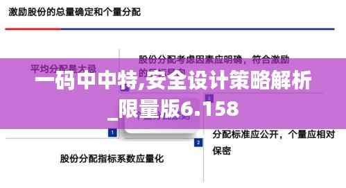 一码中中特,安全设计策略解析_限量版6.158