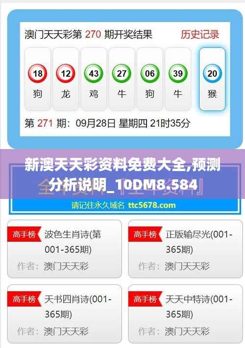 新澳天天彩资料免费大全,预测分析说明_10DM8.584