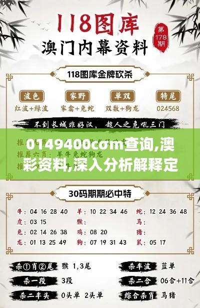 0149400cσm查询,澳彩资料,深入分析解释定义_尊贵版8.207