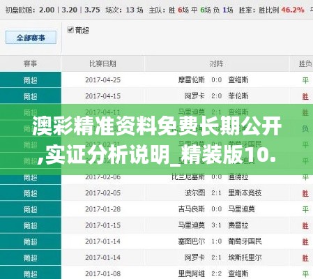 澳彩精准资料免费长期公开,实证分析说明_精装版10.581