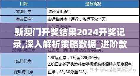 新澳门开奖结果2024开奖记录,深入解析策略数据_进阶款1.684