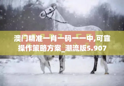 澳门精准一肖一码一一中,可靠操作策略方案_潮流版5.907
