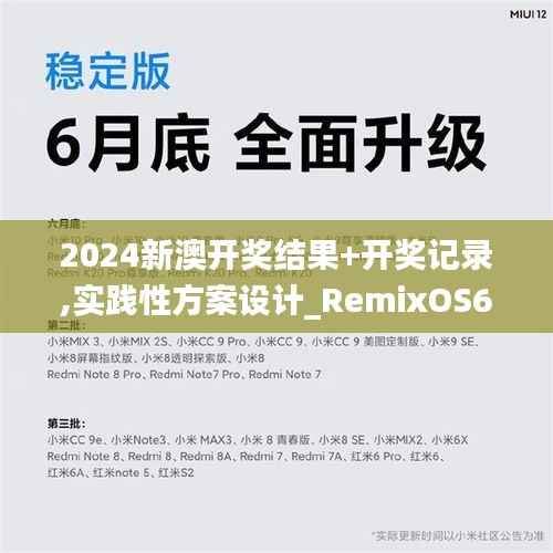 2024新澳开奖结果+开奖记录,实践性方案设计_RemixOS6.775
