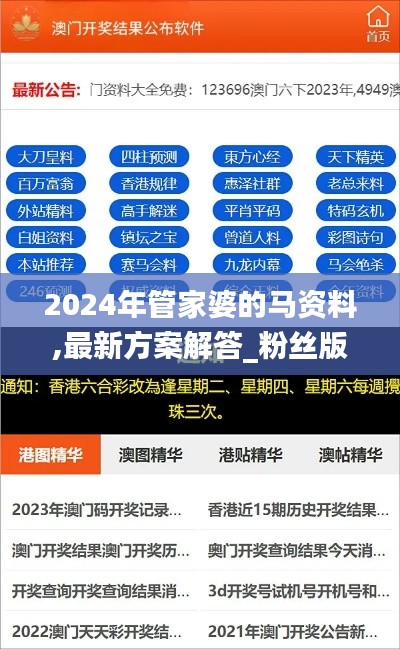 2024年管家婆的马资料,最新方案解答_粉丝版3.820