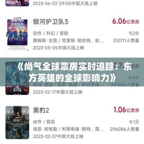 《尚气全球票房实时追踪：东方英雄的全球影响力》
