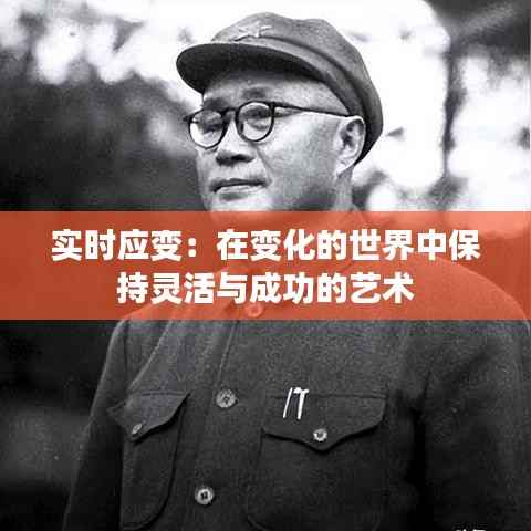 实时应变：在变化的世界中保持灵活与成功的艺术