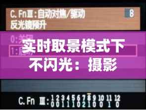 实时取景模式下不闪光：摄影技巧与创意应用