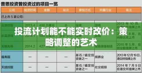 投流计划能不能实时改价：策略调整的艺术