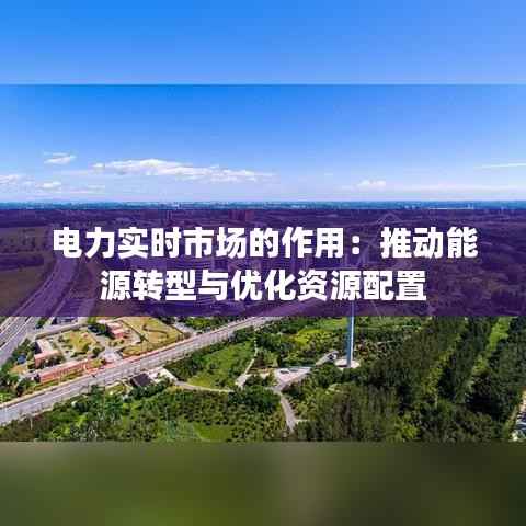 电力实时市场的作用：推动能源转型与优化资源配置