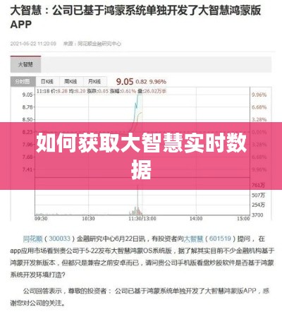 如何获取大智慧实时数据