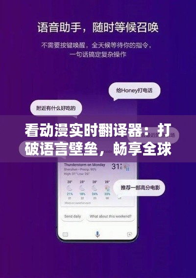 看动漫实时翻译器：打破语言壁垒，畅享全球动漫文化