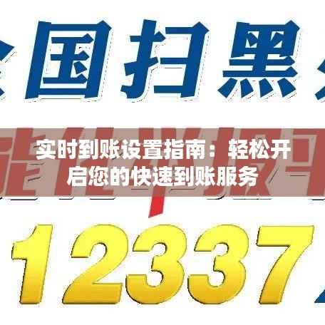 实时到账设置指南：轻松开启您的快速到账服务
