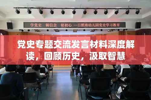 党史专题交流发言材料深度解读，回顾历史，汲取智慧