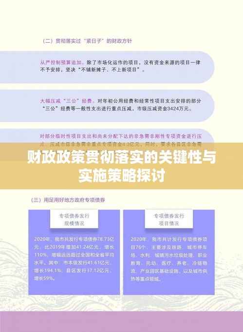 财政政策贯彻落实的关键性与实施策略探讨