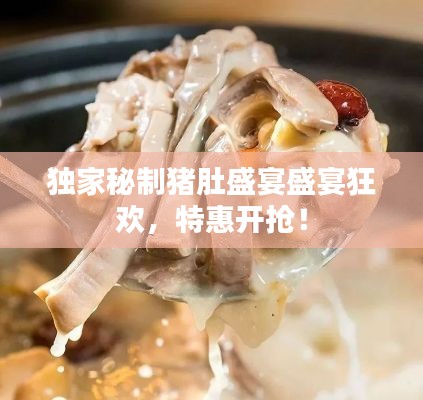 独家秘制猪肚盛宴盛宴狂欢，特惠开抢！