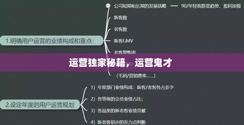 运营独家秘籍，运营鬼才 