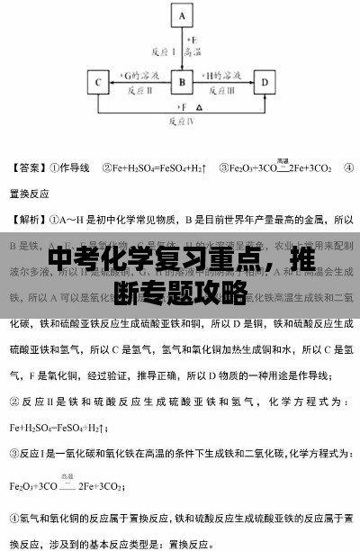 中考化学复习重点，推断专题攻略