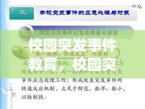 校园突发事件教育，校园突发事件的处理原则和方法 