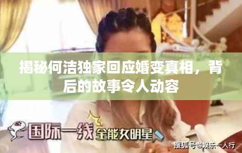 揭秘何洁独家回应婚变真相，背后的故事令人动容