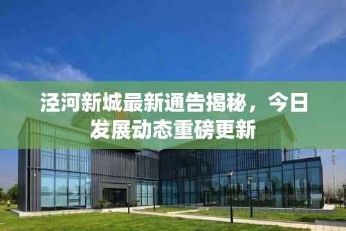 泾河新城最新通告揭秘，今日发展动态重磅更新