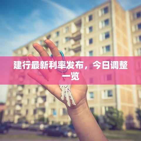 建行最新利率发布，今日调整一览