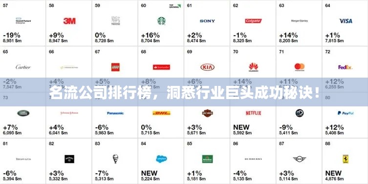 名流公司排行榜，洞悉行业巨头成功秘诀！