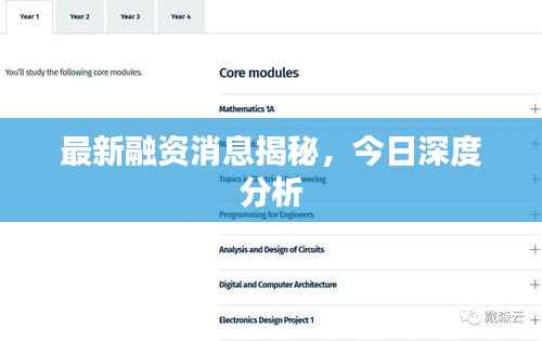 最新融资消息揭秘，今日深度分析
