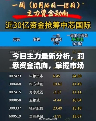 今日主力最新分析，洞悉资金流向，掌握市场先机