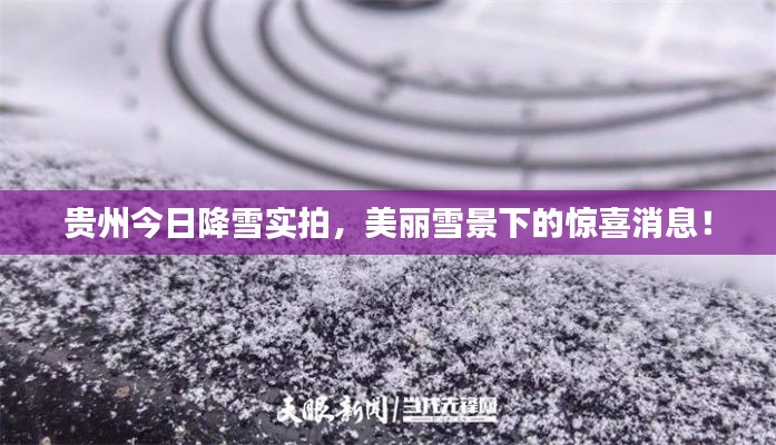 贵州今日降雪实拍，美丽雪景下的惊喜消息！